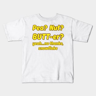 Pea Nut Butt-er Meme Weirdcore funny Ironic Dumb Joke Sarcastic Boomer Kids T-Shirt